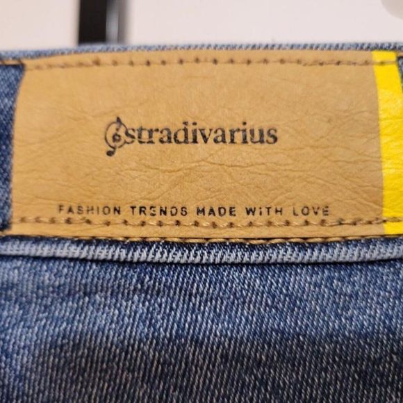STRADIVARIUS MOM SLIM WOMEN'S BLUE JEANS DENIM SIZE 2 #815 - Picture 7 of 7
